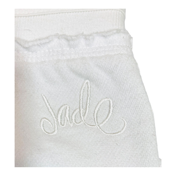 NWOT Jade Athletics Joggers Cropped White with Blue Size M - Picture 6 of 8